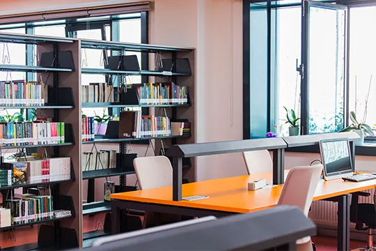 library system and desk